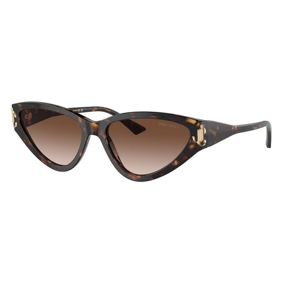 New JIMMY CHOO Havana Cat Eye JC5019 5002/13 Sunglasses Women - Picture 1 of 6